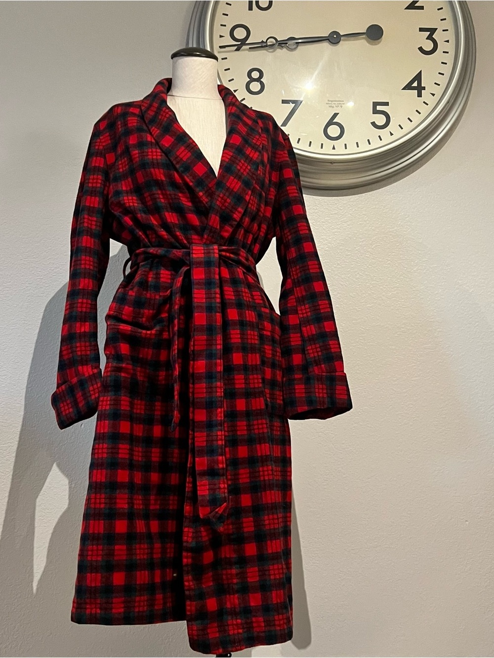 Pendleton Plaid Robe with Tie Belt